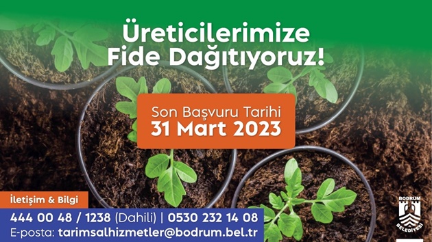 Üreticilere Belediyeden Fide Desteği