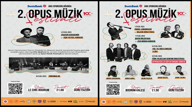 Bodrum Opus Müzik Festivali İçin Geri Sayım Başladı