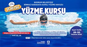 Bodrum Belediyesinden Çocuklara Ücretsiz Yüzme Kursu