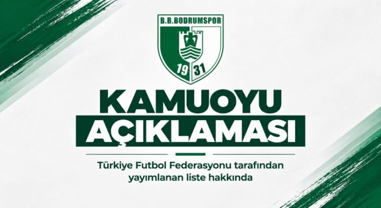 Bodrum Belediyesi Bodrum Spor Kulübü’nden Bahis Soruşturması Açıklaması
