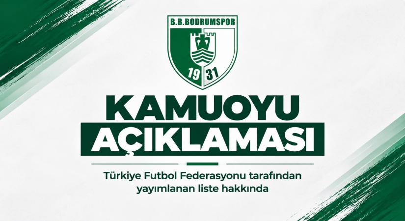 Bodrum Belediyesi Bodrum Spor Kulübü’nden Bahis Soruşturması Açıklaması